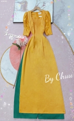 Áo Dài Cổ U Tay Nhún AD9152 (áo lẻ)