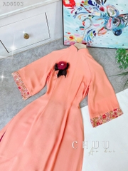 Áo Dài Châu Tôn Phối Hoa AD8003 (áo lẻ)