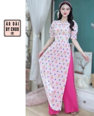 Áo Dài Xốp Cổ Sen AD9121 (áo lẻ)