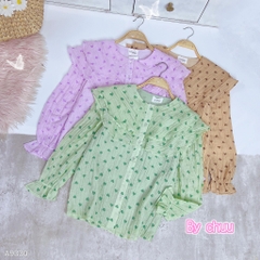 Áo Giấy Hoa Tim Bay A9330