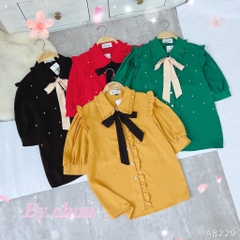 Áo Sơ Mi Đô Ngọc Nơ Màu A8229