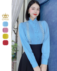 Áo Sơ Mi Xếp Li Hoa Cúc A9475