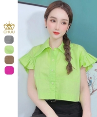 Áo Sơ Mi KaKi Ướt Croptop A9381