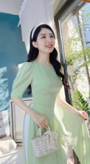 Áo Dài Tăm Tứ Thân 3T Ngọc AD9194 (áo lẻ)
