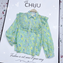 Áo Sơ Mi Bèo Li Tầng Cổ Đôi