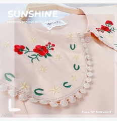 Áo Sơ Mi Thêu Nâu Tây