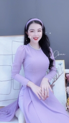 Áo Dài 4T Vải Xước Cổ Viền Ngọc AD8081 (áo lẻ)