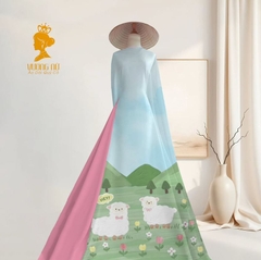 Vải Áo Dài Chân Tranh 2 mét V2000