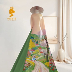 Vải Áo Dài Chân Tranh 2 mét V2000