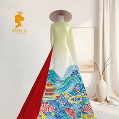 Vải Áo Dài Chân Tranh 2 mét V2000