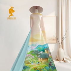 Vải Áo Dài Chân Tranh 2 mét V2000