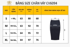 Chân Váy Lệch 3 Cúc Bọc CV6094