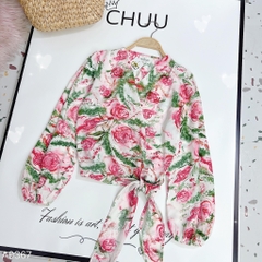 Áo Hoa Mango Đắp Chéo A9367