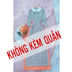 Áo Dài Cổ Sen Trắng AD8104 (áo lẻ)