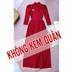 Áo Dài Gấm Tay Bồng AD8005 (áo lẻ)