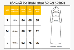 Áo Dài Châu Tôn Phối Hoa AD8003