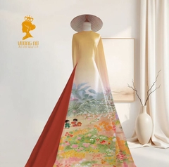 Vải Áo Dài Chân Tranh 2 mét V2000