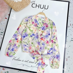 Áo Hoa Mango Đắp Chéo A9367