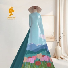 Vải Áo Dài Chân Tranh 2 mét V2000