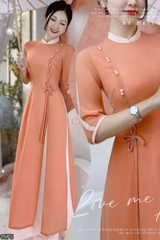 Áo Dài Chiffon 4T Ngọc Đôi 130cm AD1575 (áo lẻ)