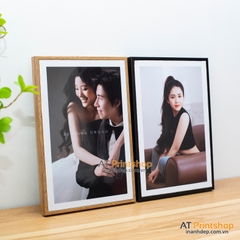 Ảnh Tráng Gương + Khung Nổi màu Gỗ, màu Trắng, màu Đen Để Bàn