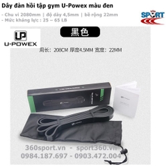 Dây đàn hồi tập gym U-Powex màu đen