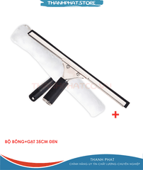 Bộ Tay Bông gạt kính inox CB35cm