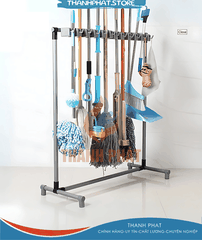 1012GD - Giá treo cây lau nhà, dụng cụ làm vệ sinh, treo trưng bày MS: FY-1012GD