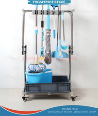 S1012H - Giá treo cây lau nhà, dụng cụ làm vệ sinh, treo trưng bày (MS- S1012H)