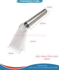 Tay hút ghế SoFA (Mỏ Vịt nhựa cán inox 304 - 95mm)