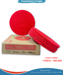 Pad chà sàn Chaobao 17inch màu đỏ 17inch (43cm thùng 5CS)