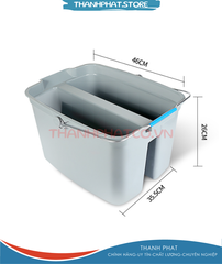 Xô lau kính chuyên dụng 2 ngăn 18L
