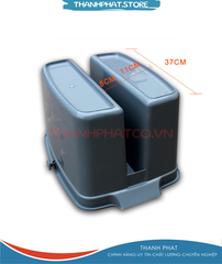 Xô lau kính chuyên dụng 2 ngăn 18L