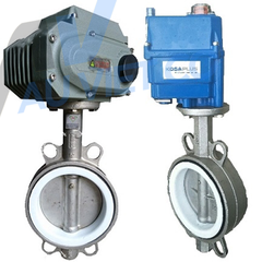 Van bướm inox điều khiển điện | ON - OFF | Gioăng PTFE