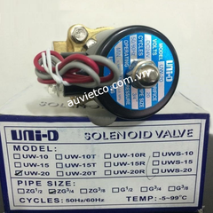 Van điện từ nước UniD phi 27 UW-20 24VDC, 220V thường đóng