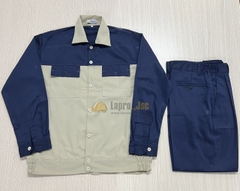 Quần áo bảo hộ vải Kaki Păng rim (Hàn Quốc) phối màu