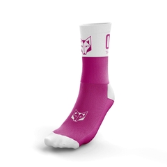 Tất Otso Multisport - FLUO PINK & WHITE - Cổ trung (OSFp/Wm)