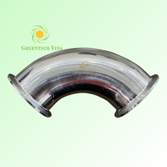 Co 90 độ đều 63.5mm Inox 304 Kết nối 2 đầu khớp nối nhanh