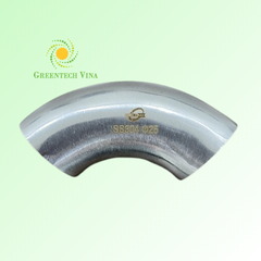 Co ngắn 90 độ đều 25.4x1.5mm Inox 304 Kết nối 2 đầu hàn