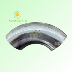 Co ngắn 90 độ đều 25.4x1.5mm Inox 316L Kết nối 2 đầu hàn