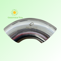 Co ngắn 90 độ đều 63.5x2mm Inox 304 Kết nối 2 đầu hàn