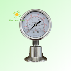 Đồng hồ đo áp suất vi sinh 0-1MPA Inox 304 kết nối khớp nối nhanh