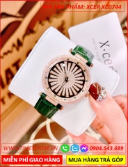 dong-ho-nu-xcer-mat-canh-hoa-xoay-full-da-rose-gold-day-xanh-la-timesstore-vn