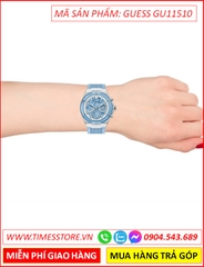 dong-ho-nu-guess-eco-friendly-mat-tron-day-silicone-xanh-trong-suot-timesstore-vn