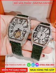 dong-ho-cap-doi-davena-automatic-mat-oval-full-da-swarovski-day-da-xanh-la-timesstore-vn