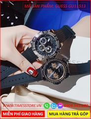 dong-ho-cap-doi-guess-chronograph-dinh-da-day-sillicone-timesstore-vn