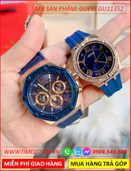 dong-ho-cap-doi-guess-mat-tron-chronograph-vang-gold-day-cao-su-xanh-thoi-trang-dep-gia-re-timesstore-vn