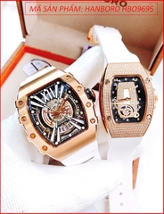 dong-ho-cap-doi-hanboro-automatic-mat-oval-rose-gold-day-silicone-trang-timesstore-vn