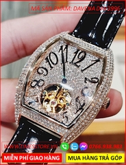 dong-ho-nam-davena-automatic-mat-oval-dinh-da-swarovski-rose-gold-day-da-den-thoi-trang-dep-gia-re-timesstore-vn