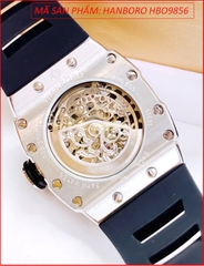 dong-ho-nam-hanboro-automatic-dinh-da-rose-gold-day-silicone-timesstore-vn